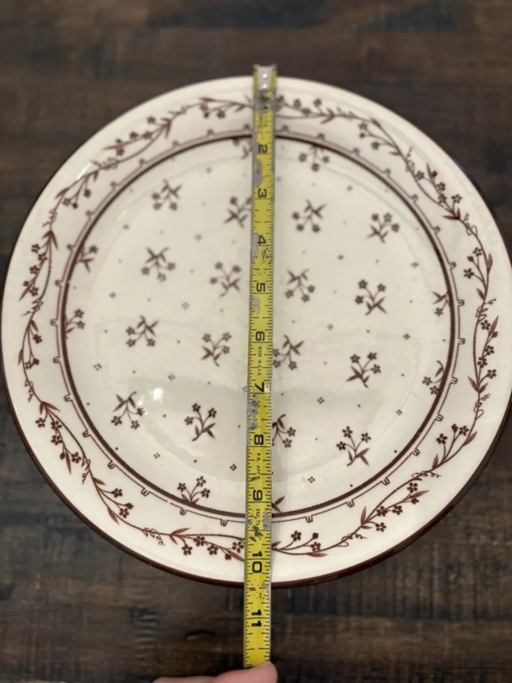 Sango Stoneware Dinner Plates Provence 261 Bouquet Brown Japan 4 Total